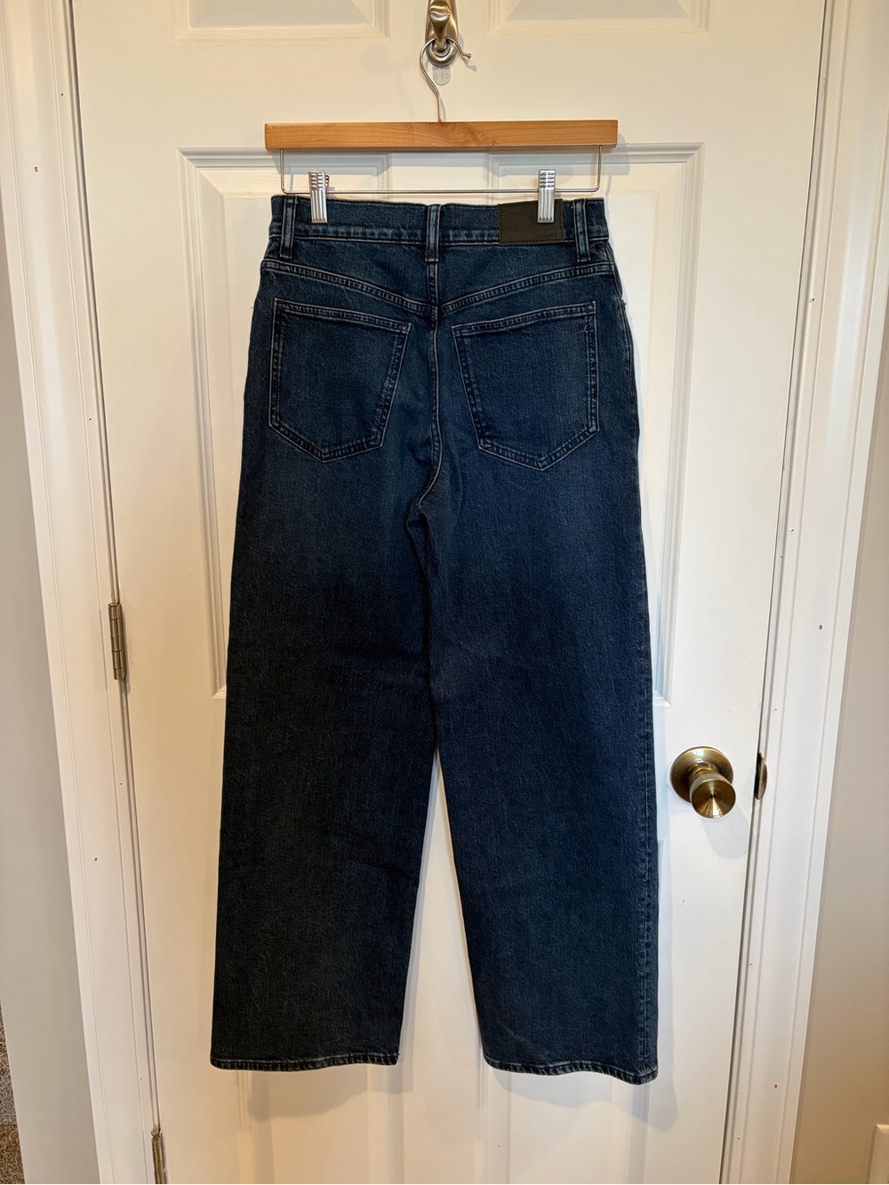 Madewell High-Rise Perfect Vintage Wide Leg Women’s Jeans in Dark Indigo - Picture 2 of 3
